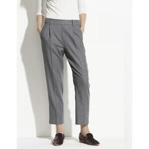 VINCE Womens Wool Blend Tapered Pull On Pants In Medium Heather Grey-Size Medium